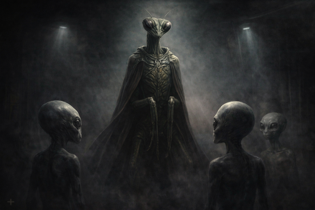 Insectoid Leader And The Greys