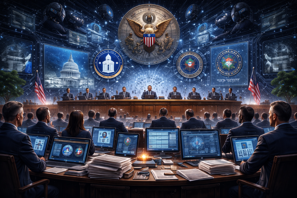 American deep state map showing agencies, contractors, secrecy systems, and permanent security bureaucracy